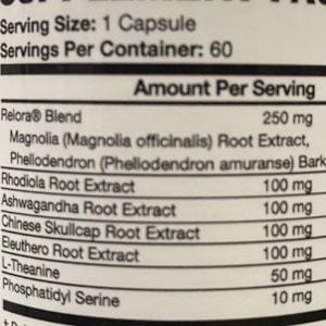 Adrenal calm specifications